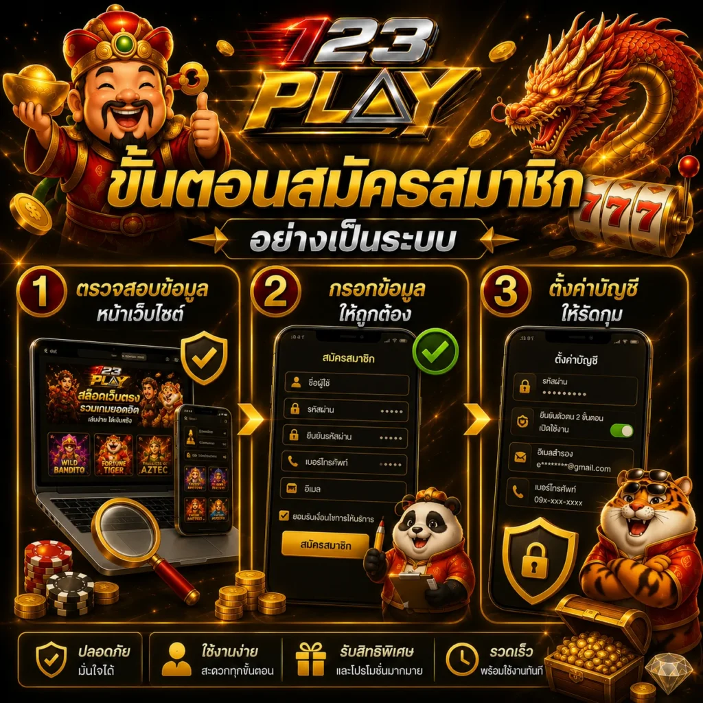 123play ขั้นตอนสมัครสมาชิกอย่างเป็นระบบ